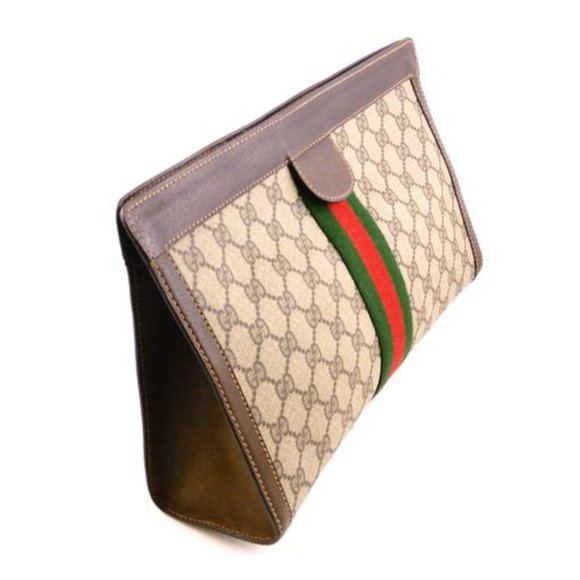 Gucci Vintage Supreme Web Gg Monogram Clutch - Picture 2 of 9